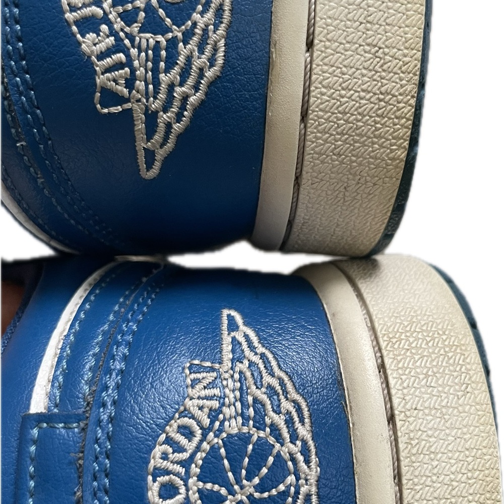 Jordan Air 1 Low Marina Blue and White Sneakers - Picture 4 of 11